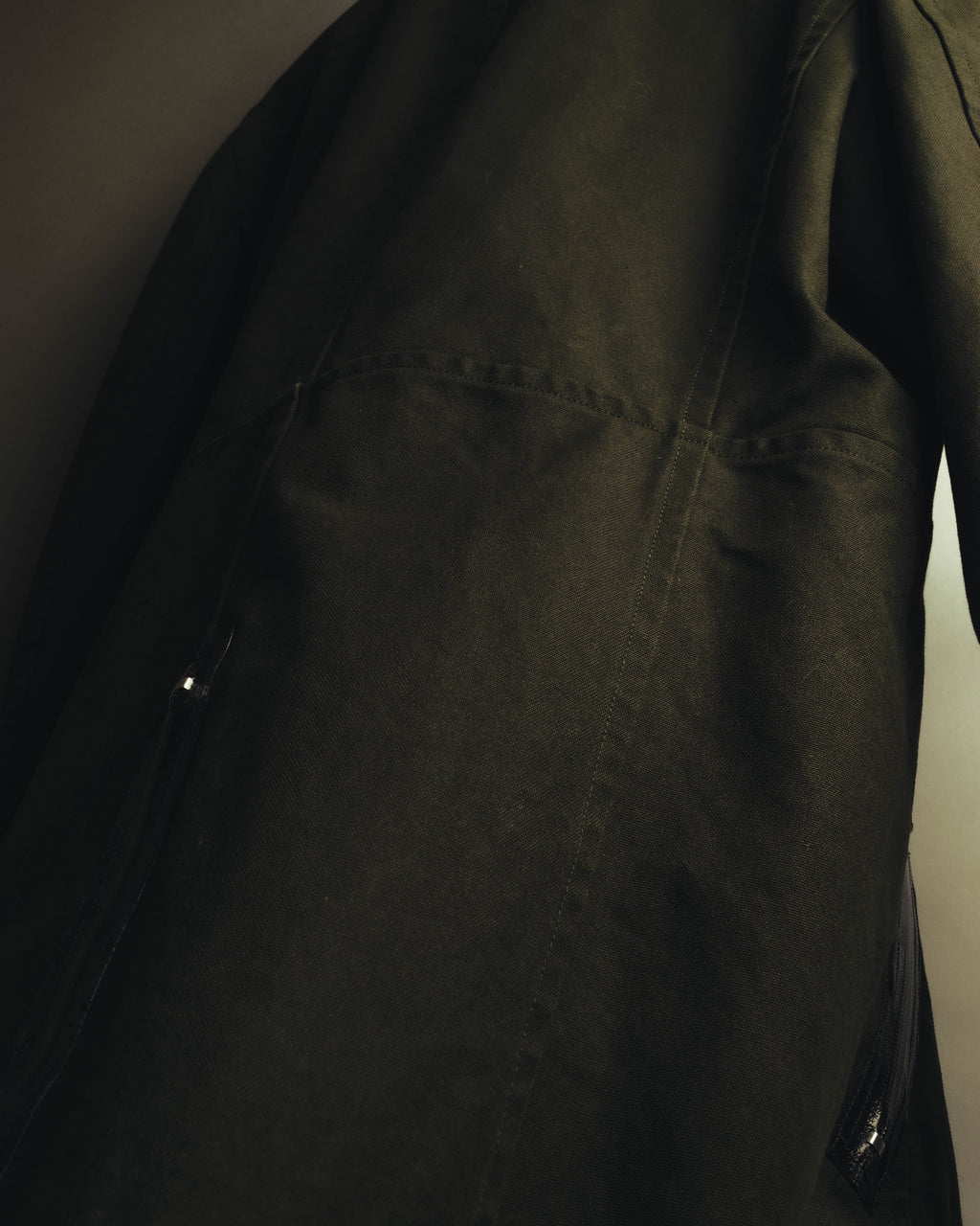 -SPECIAL- "COMME des GARÇONS HOMME" 03AW Asymmetric zip long coat