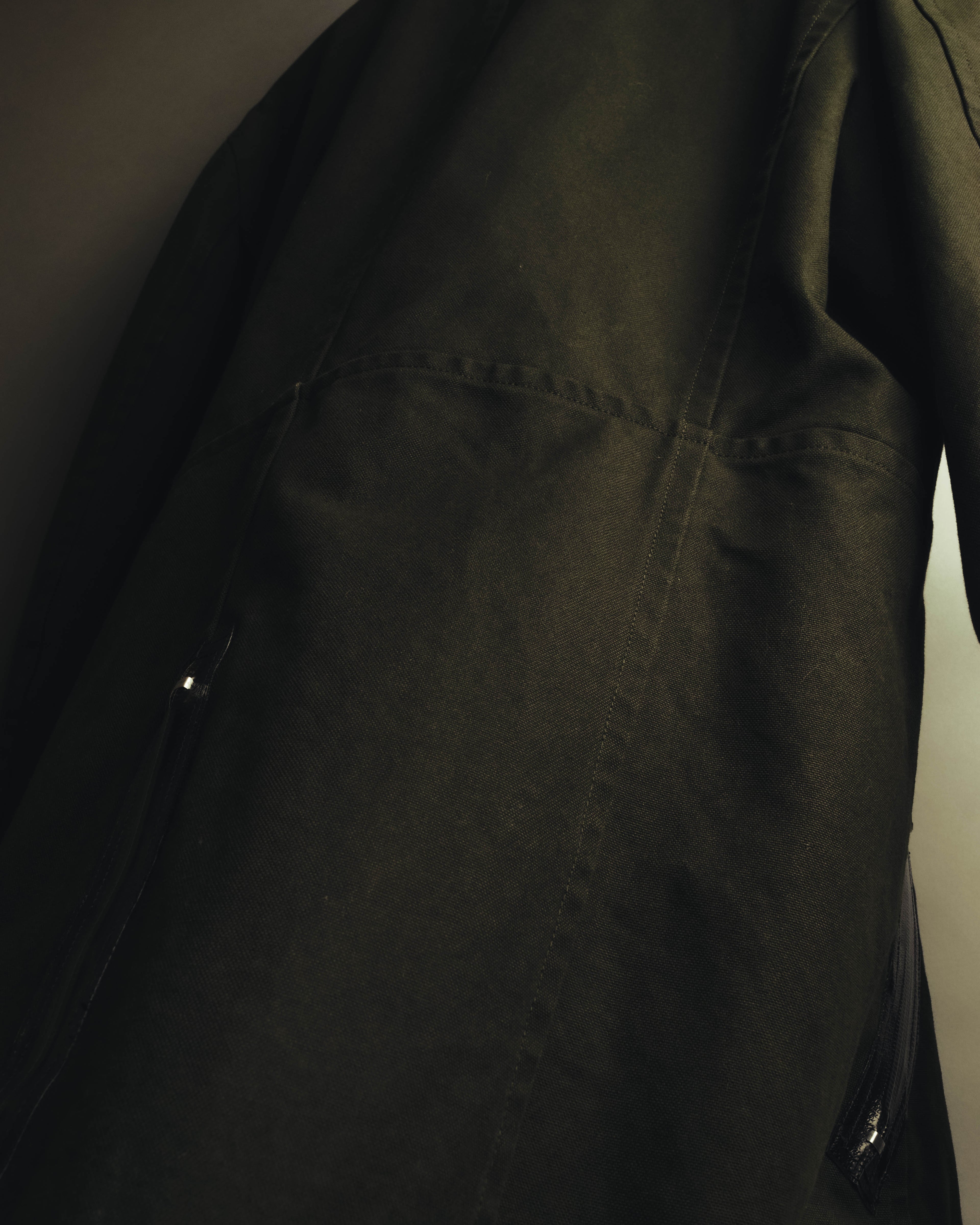 -SPECIAL- "COMME des GARÇONS HOMME" 03AW Asymmetric zip long coat
