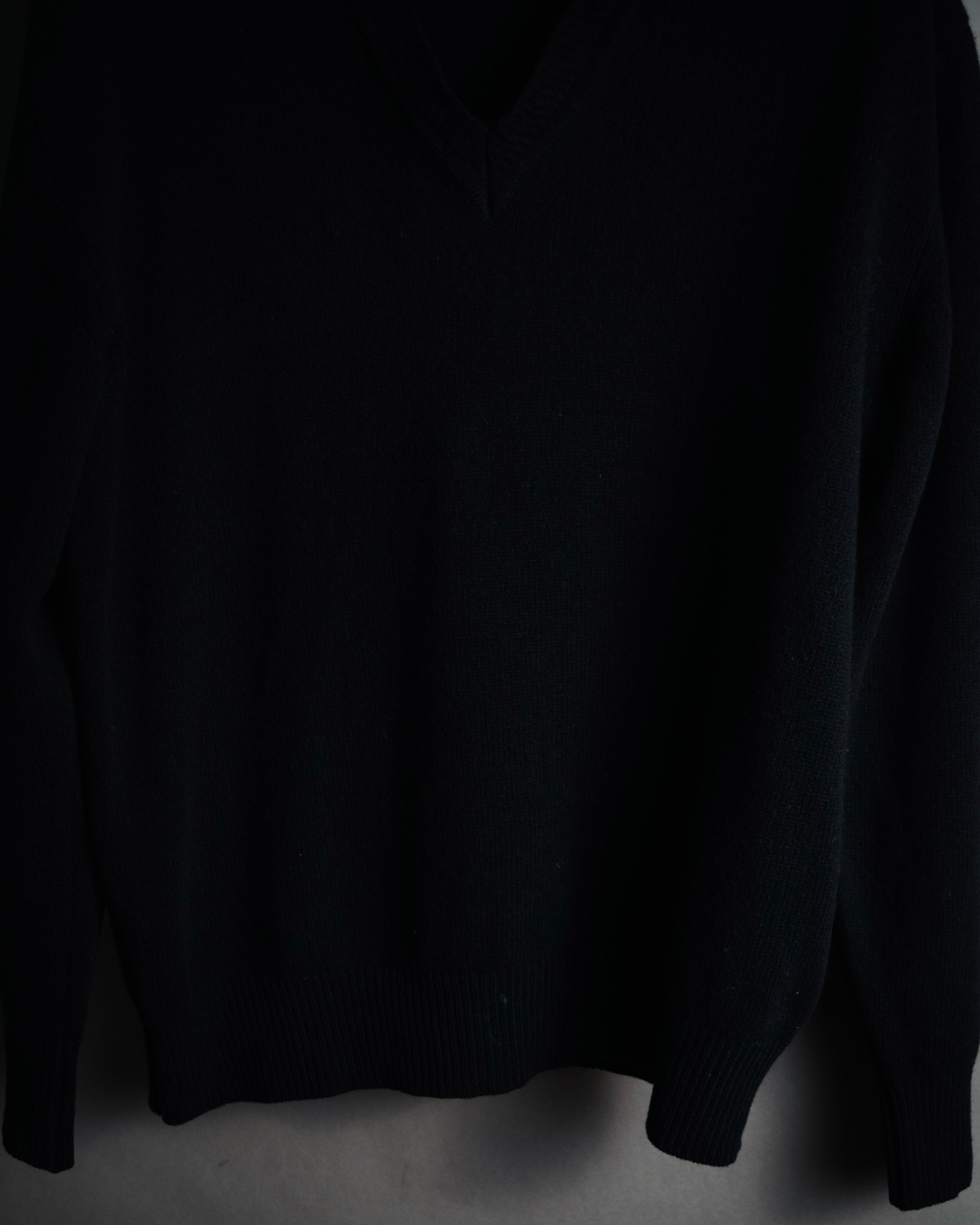 “Christian Dior MONSIEUR” 80’s-90’s Deep v-neck pure wool knit