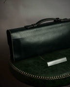 "E. MARINELLA Sottobraccio" Slide closure design 2way leather bag
