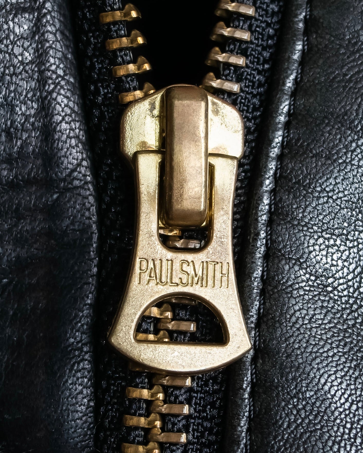 "PAUL SMITH" 100% sheep skin no collar leather jacket