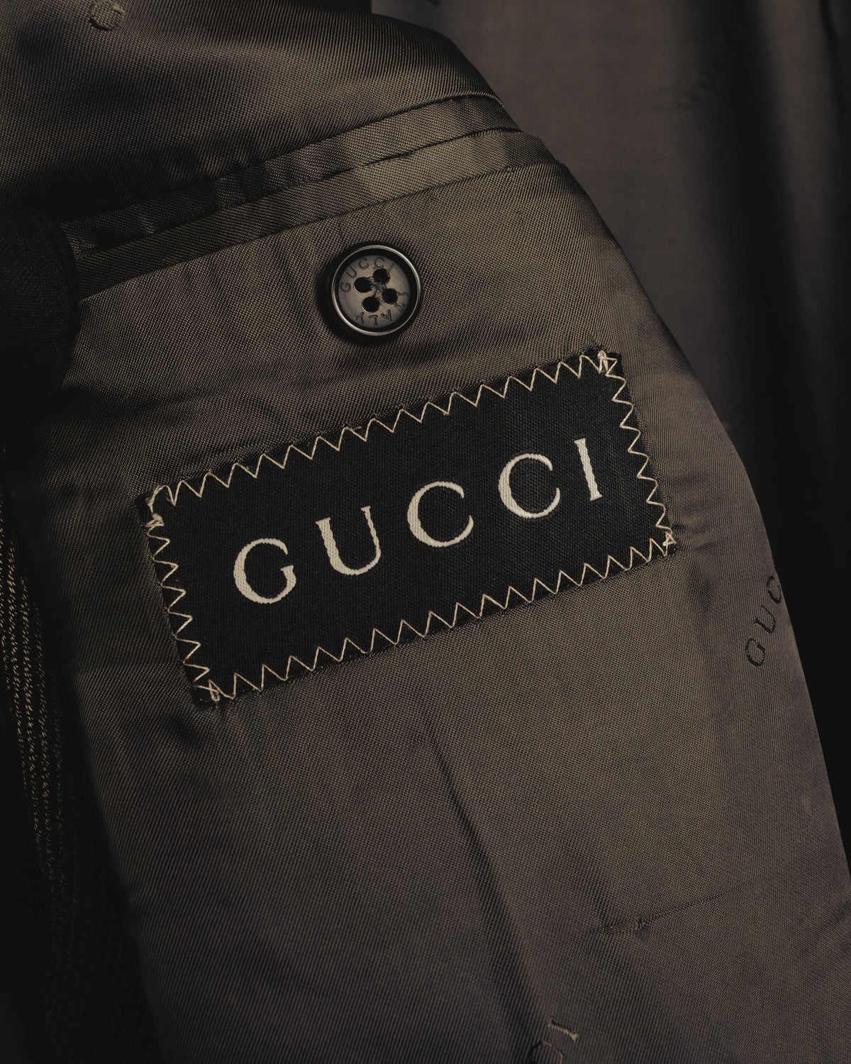 “GUCCI” Late 90’s-early 00’s military double breasted wool coat