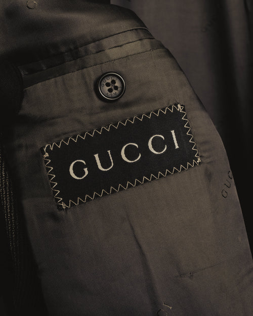 “GUCCI” Late 90’s-early 00’s military double breasted wool coat