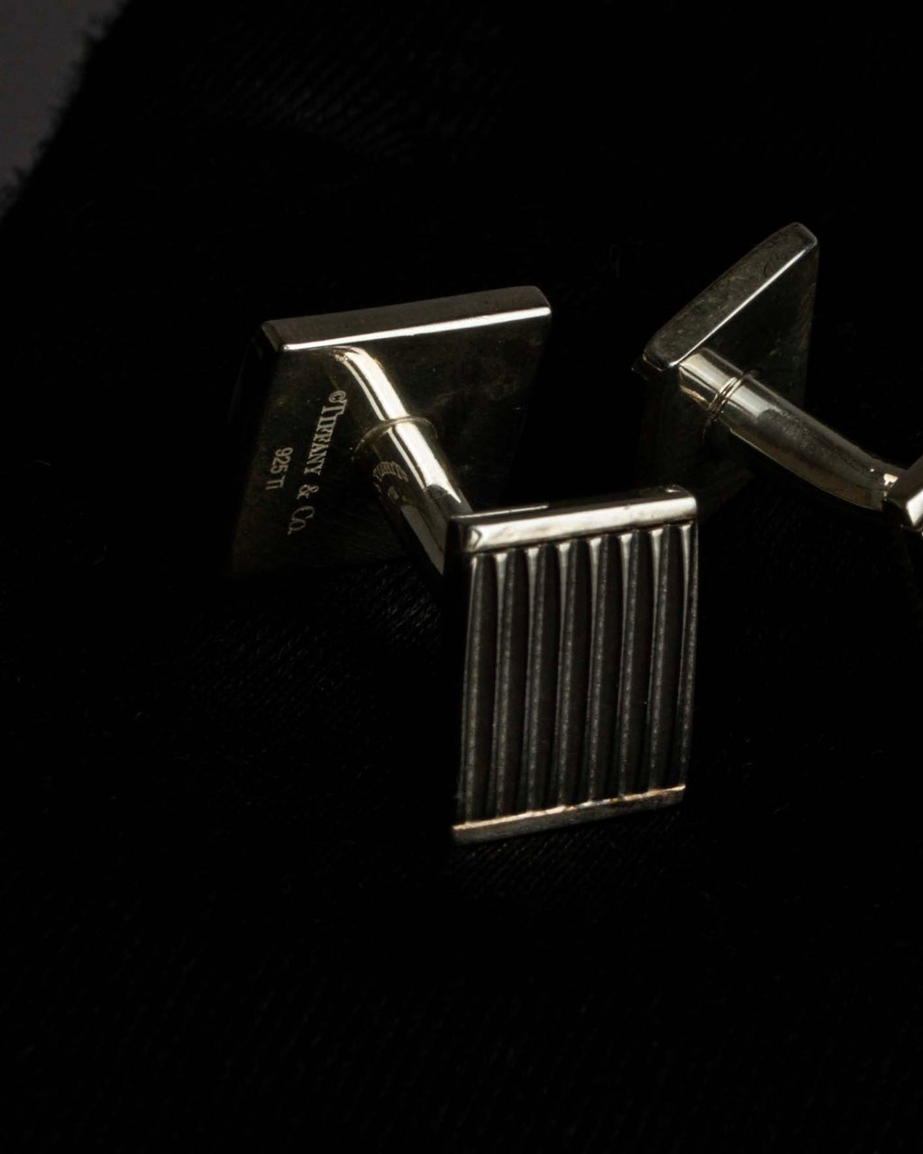 "Tiffany&Co" Square cut silver 925 cufflinks & tie clip