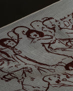 "HERMES" Gaultier period scarf docking design silk cardigan