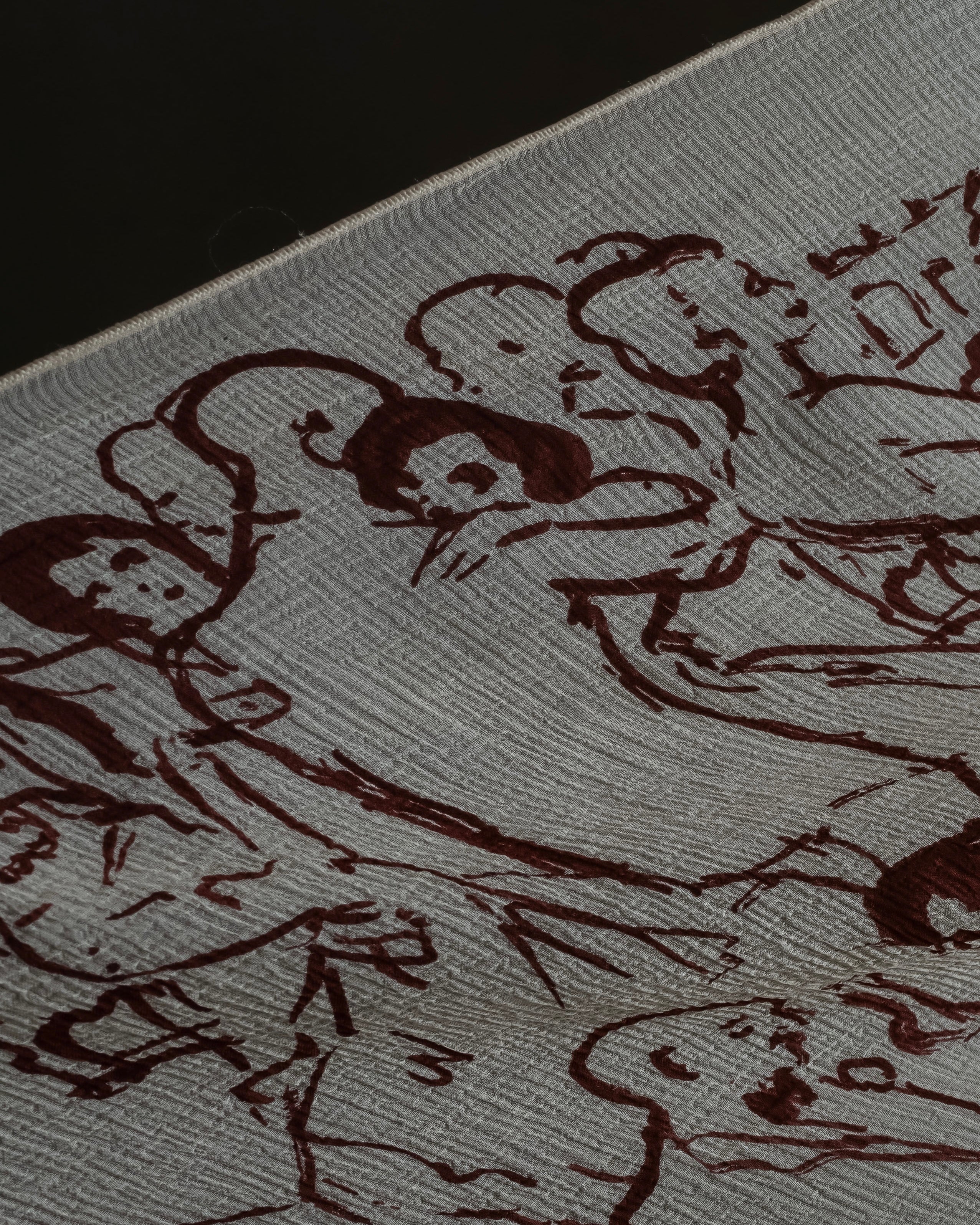 "HERMES" Gaultier period scarf docking design silk cardigan