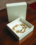 "Christian Dior" 20's Iridescent mother of pearl charm bracelet