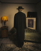 -SPECIAL- "Salvatore Ferragamo" 90's-00's Alpaca wool oversized shawl collar long coat