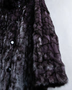 Vintage squirrel fur reversible maxi length coat