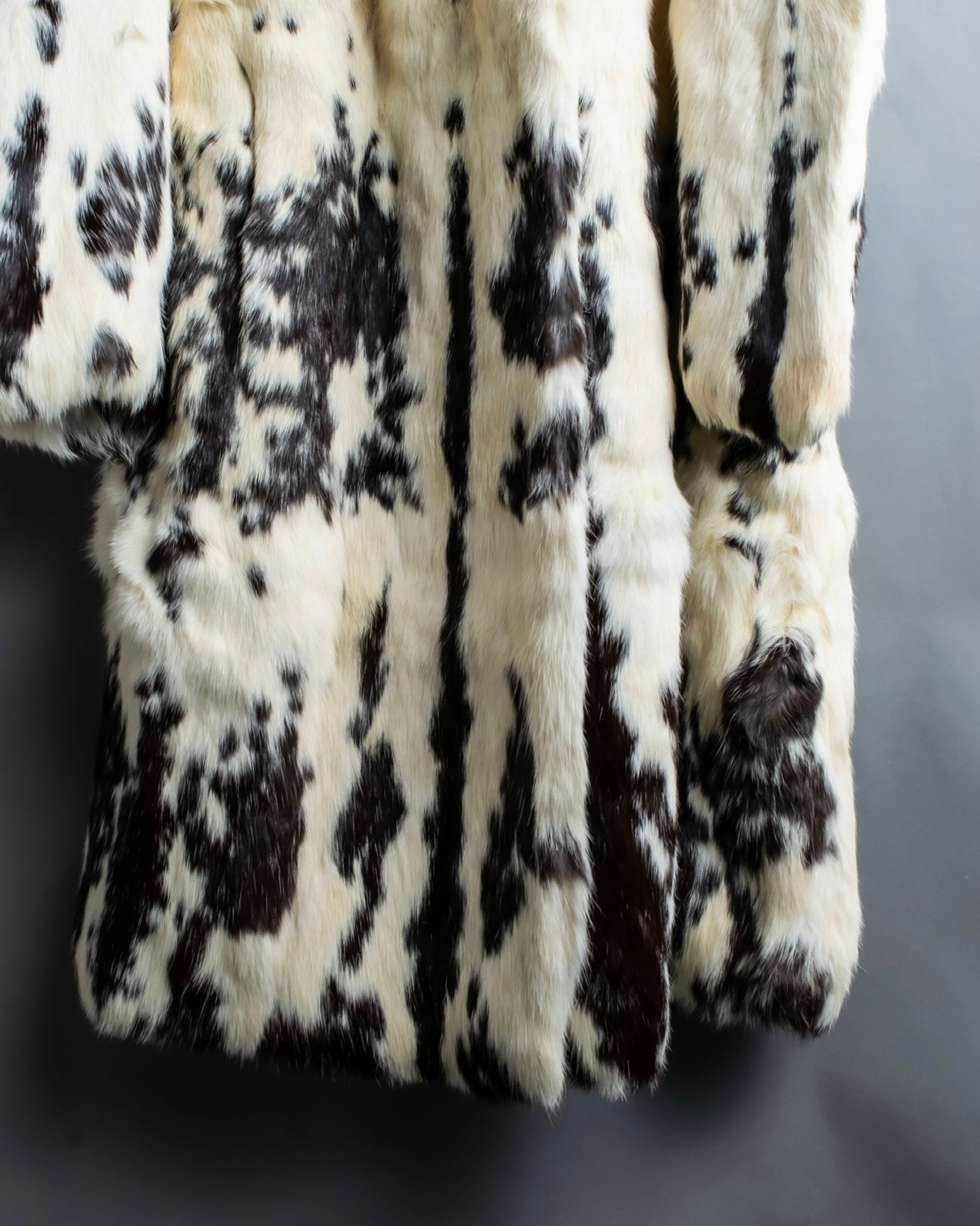 Vintage 100% real rabbit fur long coat