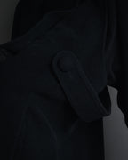 "Karl Lagerfeld" 80's-90's Round collar curvaceous coat