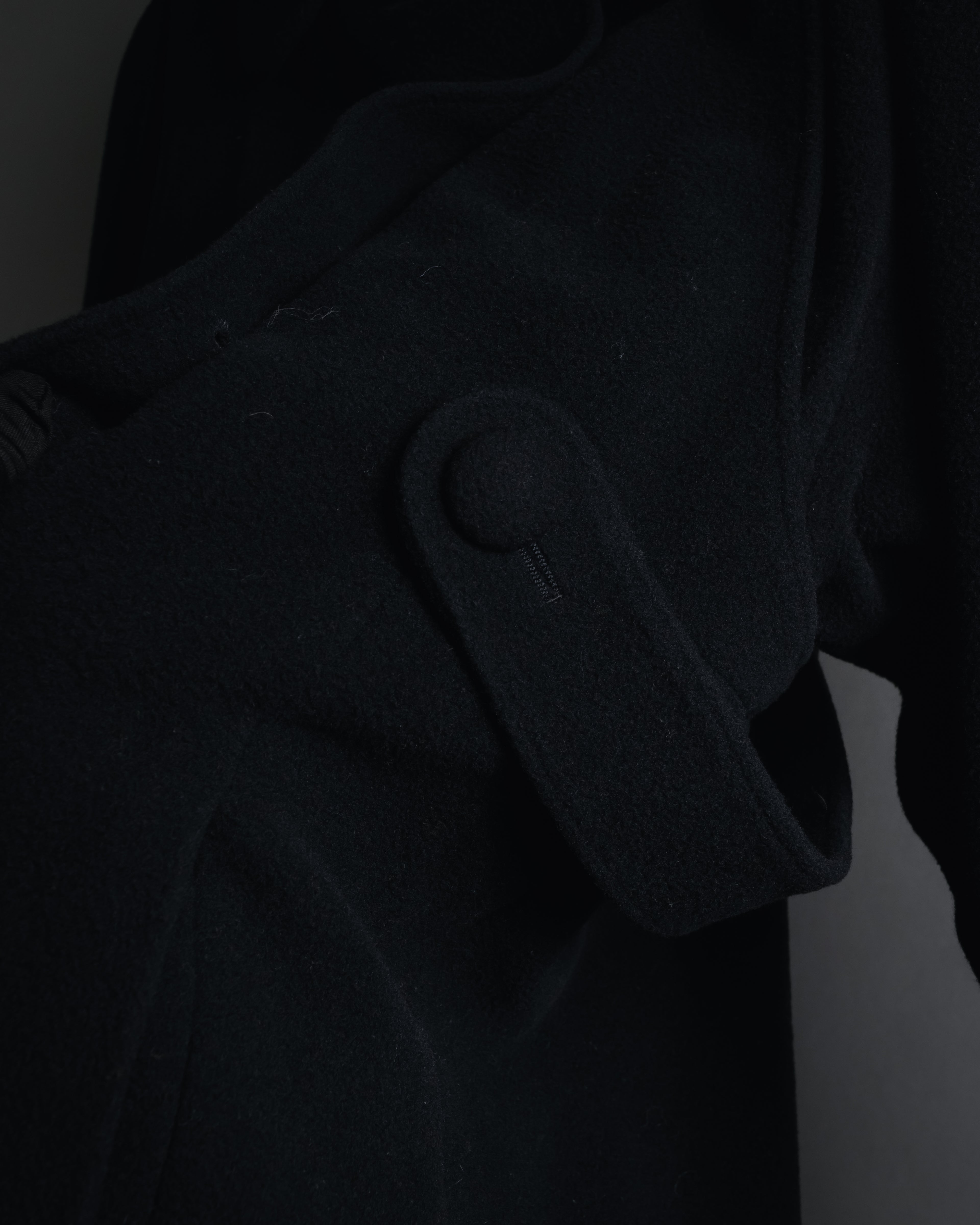 "Karl Lagerfeld" 80's-90's Round collar curvaceous coat