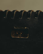 -SPECIAL- “FENDI” 80’s-90’s Coat of arms embossed whipstitched leather handbag
