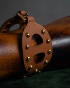 "HERMES" Chaine d'Ancre motif studs leather bracelet