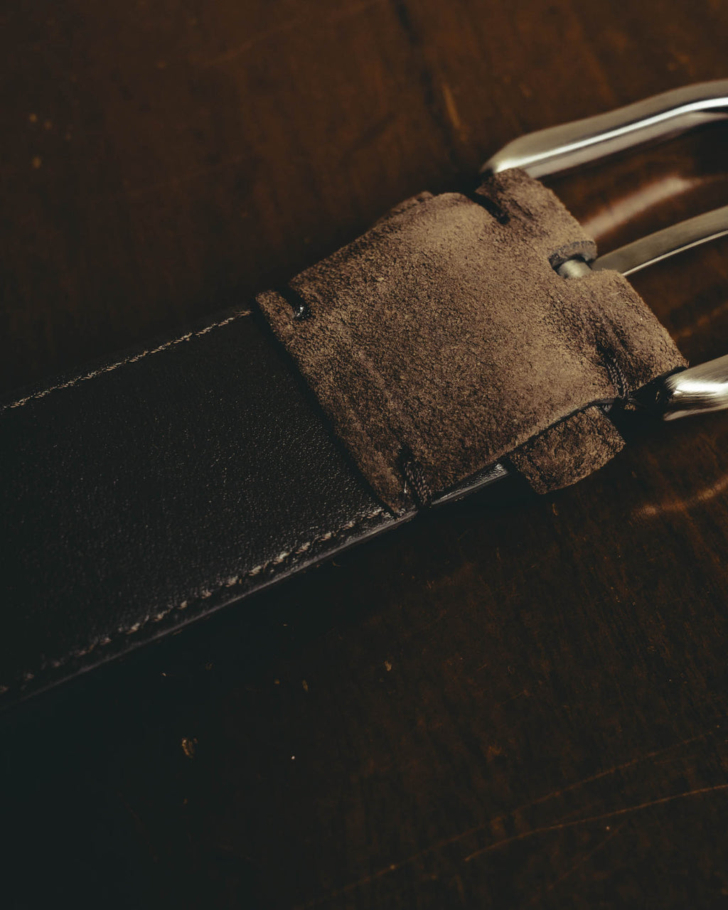 "Ermenegildo Zegna" 90's–00's brown suede leather belt