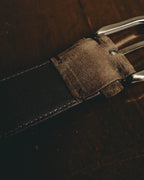 "Ermenegildo Zegna" 90's–00's brown suede leather belt