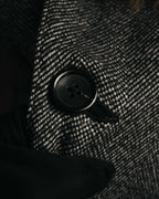 -SPECIAL- "GUCCI" 00's-10's Luxurious beaver fur-collar wool overcoat