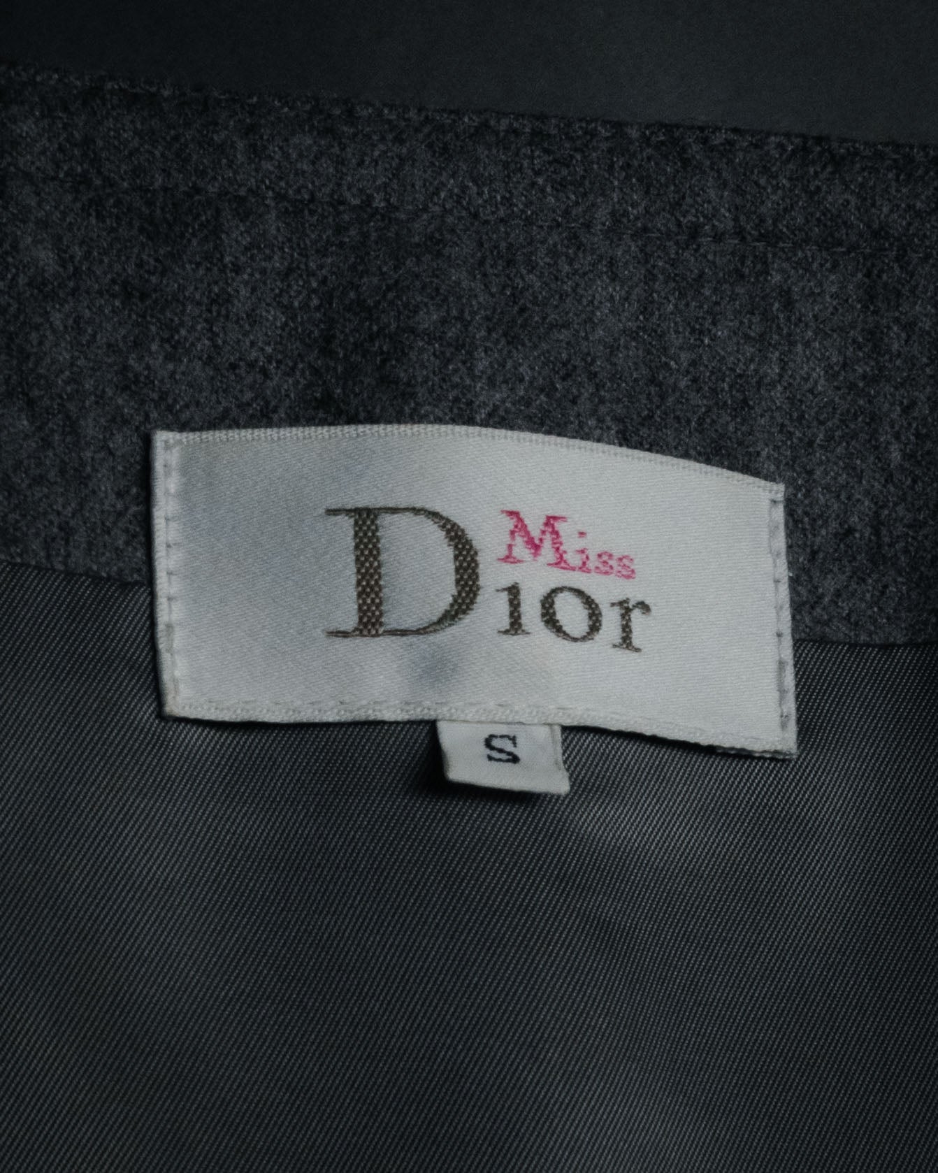 “Miss Dior” 90’s asymmetrical multi button wool dress
