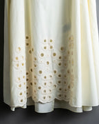 "FENDI" hole pattern and tack designed skirt