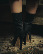 –SPECIAL– "Miu Miu" 00's–10's Sculptural platform lace up ankle boots