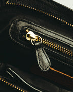 “SAN HIDEAKI MIHARA” 2000’s-2010’s black leather chain shoulder bag