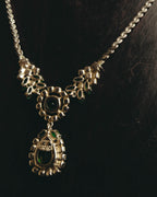 "Christian Dior" 80's-90's Emerald green pendant necklace