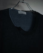 "Yohji Yamamoto POUR HOMME" 24SS layered sheer knit pullover
