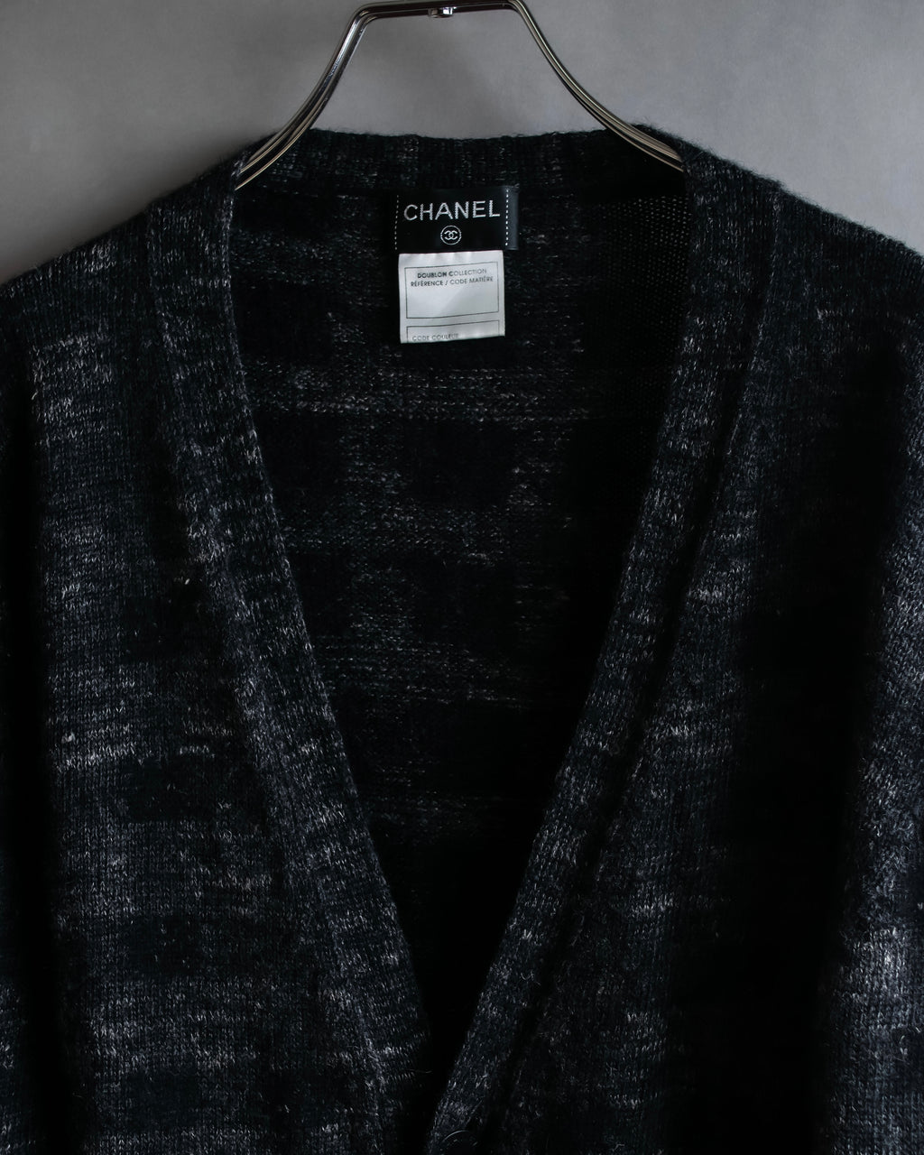"CHANEL" Sample product hairy material light unevenness cardigan