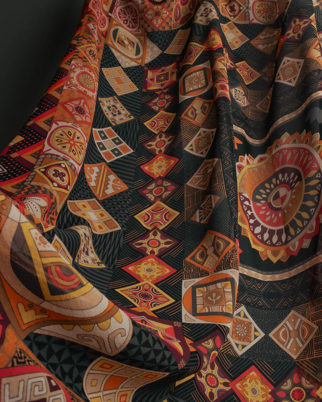 "Salvatore Ferragamo" 2010's Geometric tribal print silk scarf