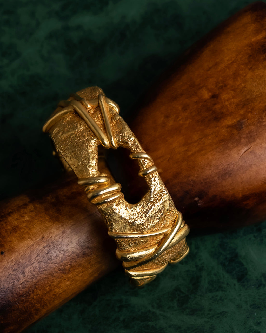 "Christian Lacroix" Sculptural detail gold bracelet