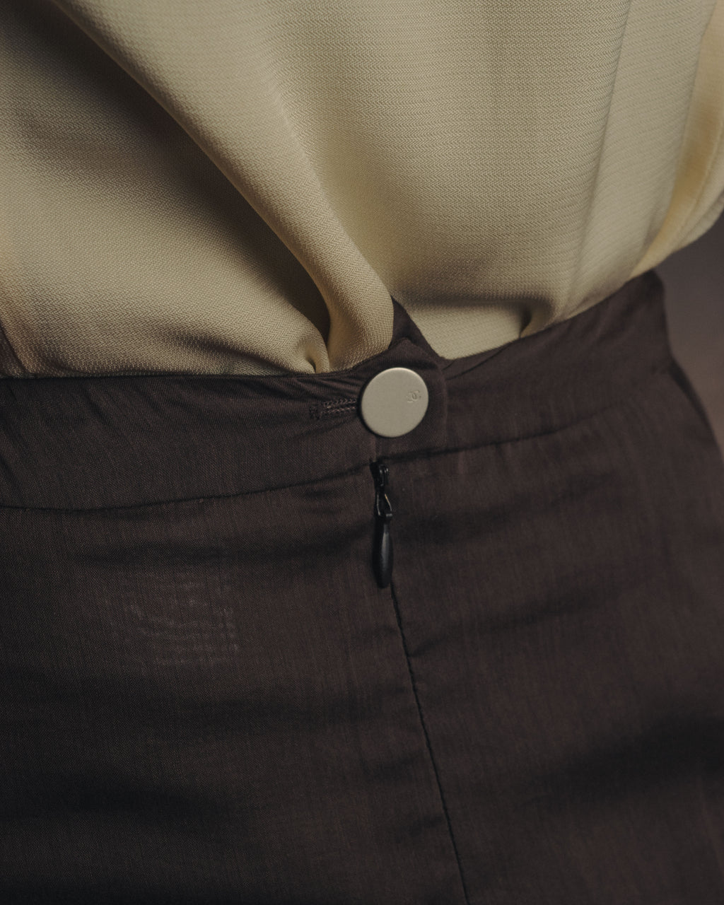 -SPECIAL- “CHANEL”90’s asymmetrical draped long skirt