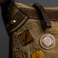 "LOEWE"  160th Anniversary Item outer pocket detail badge design shoulder bag