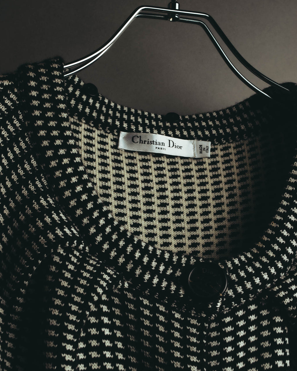 "Christian Dior" 00's Textured wool knit coat
