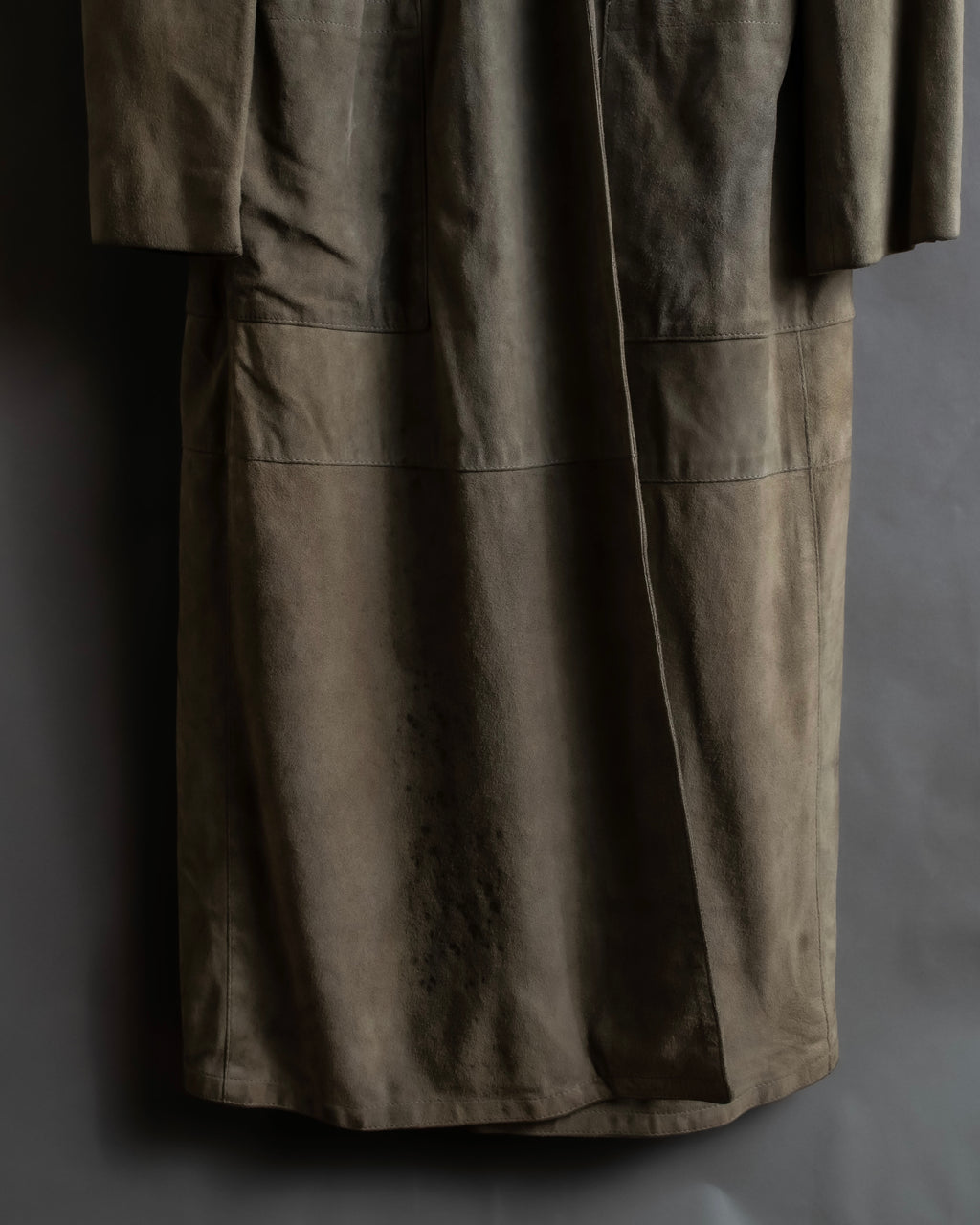 "GIORGIO ARMANI" Brushed shades suede leather long coat