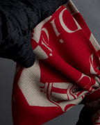 "Christian Dior" Logo pattern twill muffler