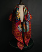 “GUCCI” 2016–2020 Ceramic motif silk foulard scarf