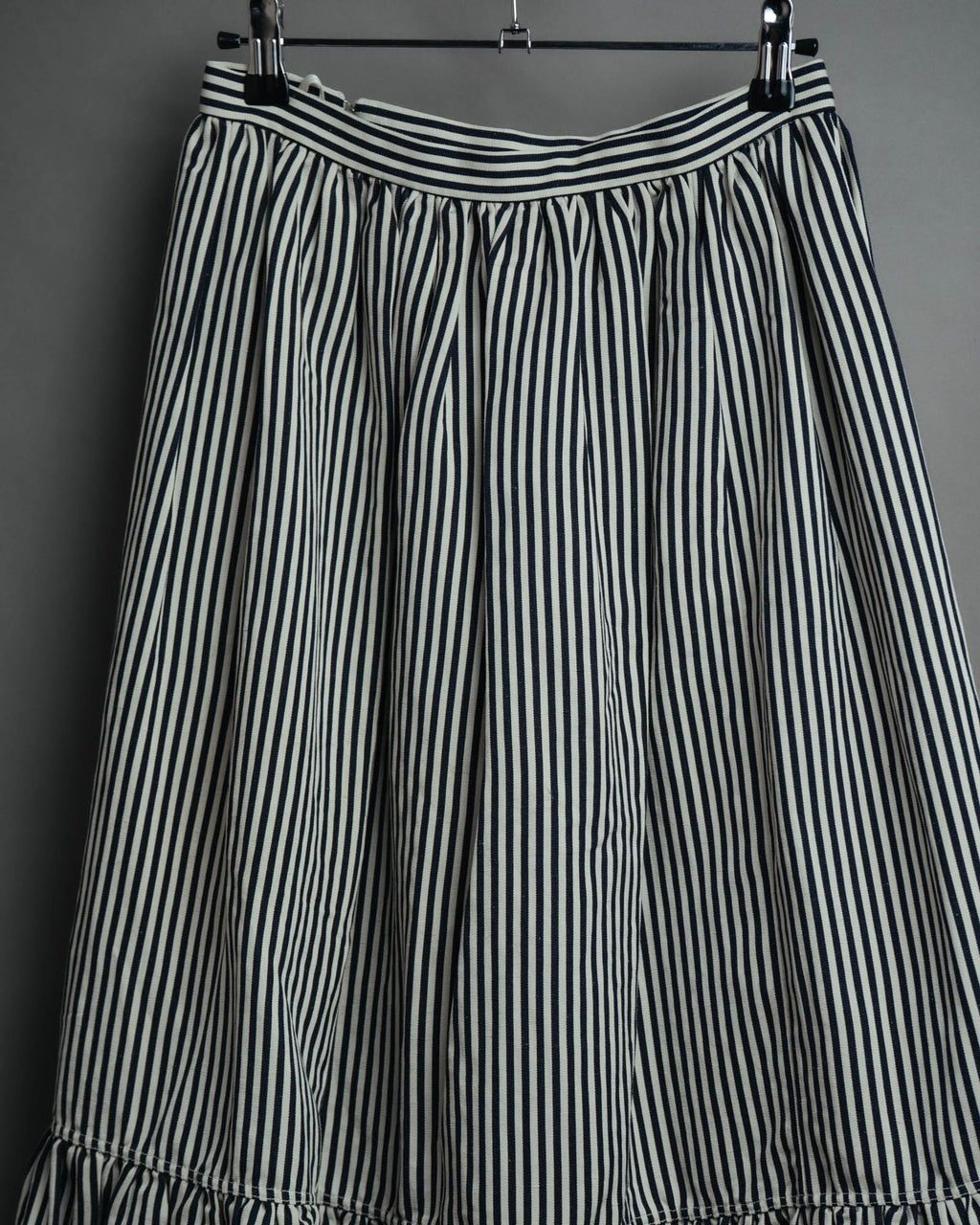-SPECIAL- “Christian Dior” 2021 cruise striped linen silk tiered skirt