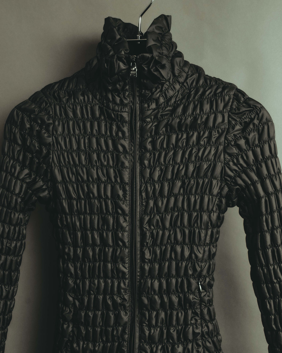 "ARMANI COLLEZIONI" 00's-10's Sculptural ruched zip-up jacket