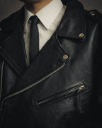 -MOOD MILLÉSIMES- 80’s-90’s heavy-grain double riders jacket