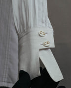 -SPECIAL- “Christian Dior” 90’s-00’s pleated bib dress shirt