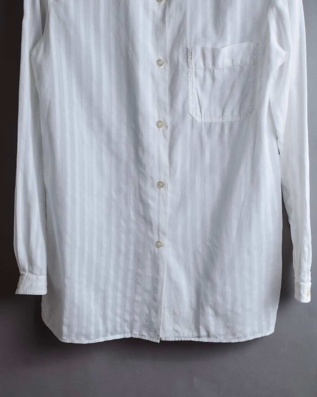 "Christian Dior" 90's Logo engraved striped shirt