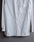 "Christian Dior" 90's Logo engraved striped shirt