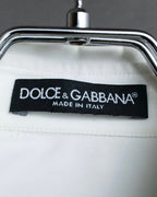 "Dolce &amp; Gabbana" Flower engraved lace design shape fit shirt
