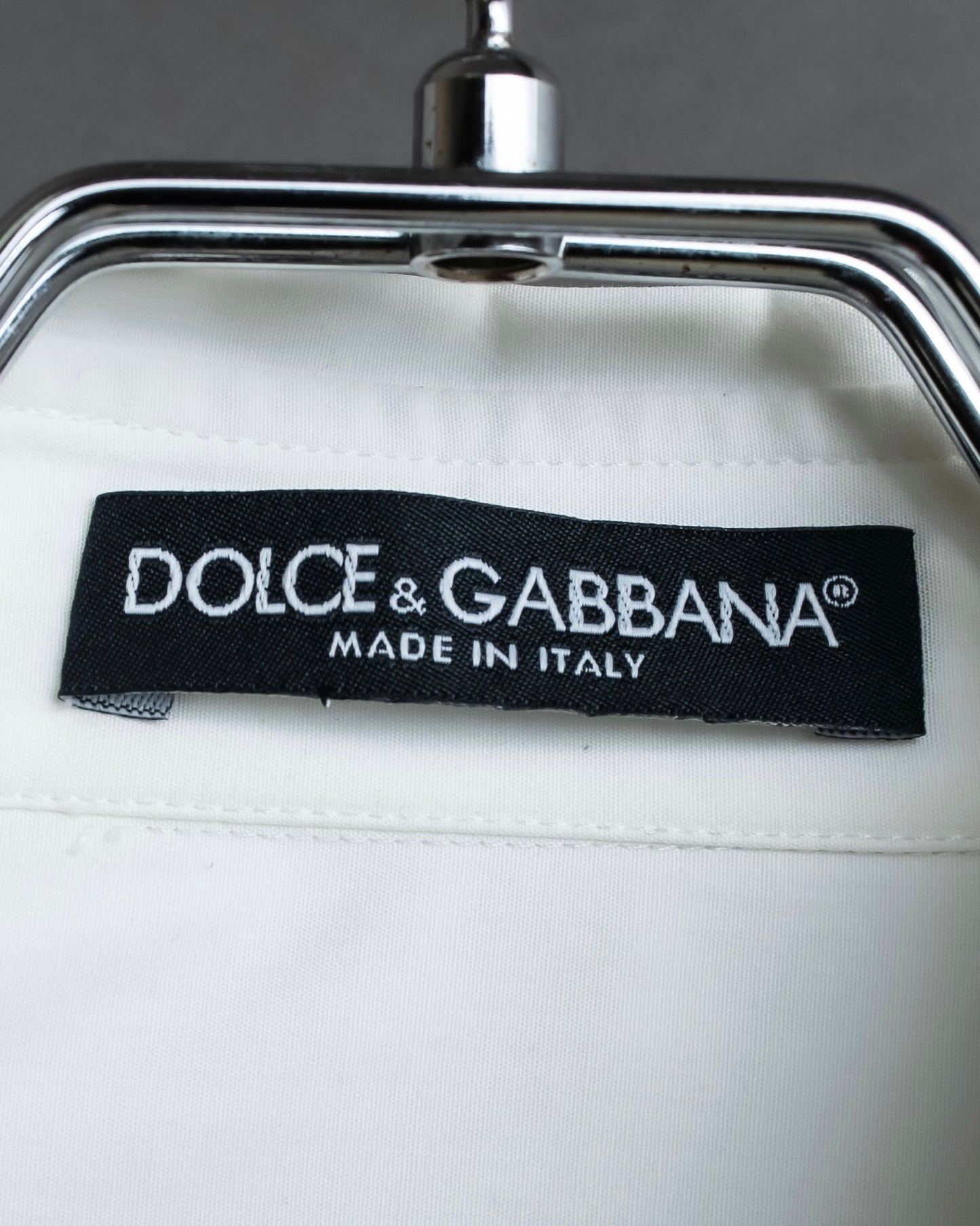 "Dolce & Gabbana" Flower engraved lace design shape fit shirt