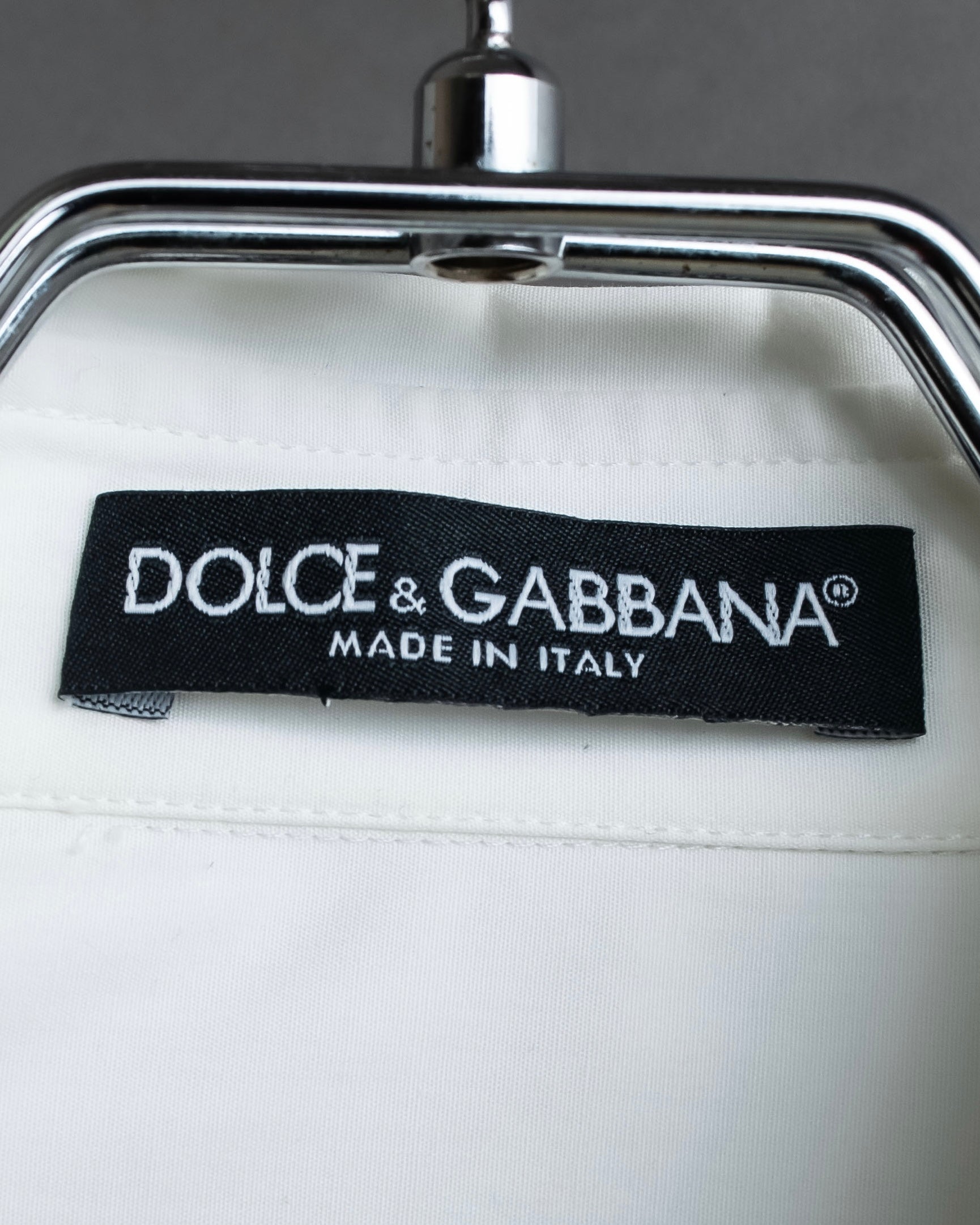 "Dolce &amp; Gabbana" Flower engraved lace design shape fit shirt