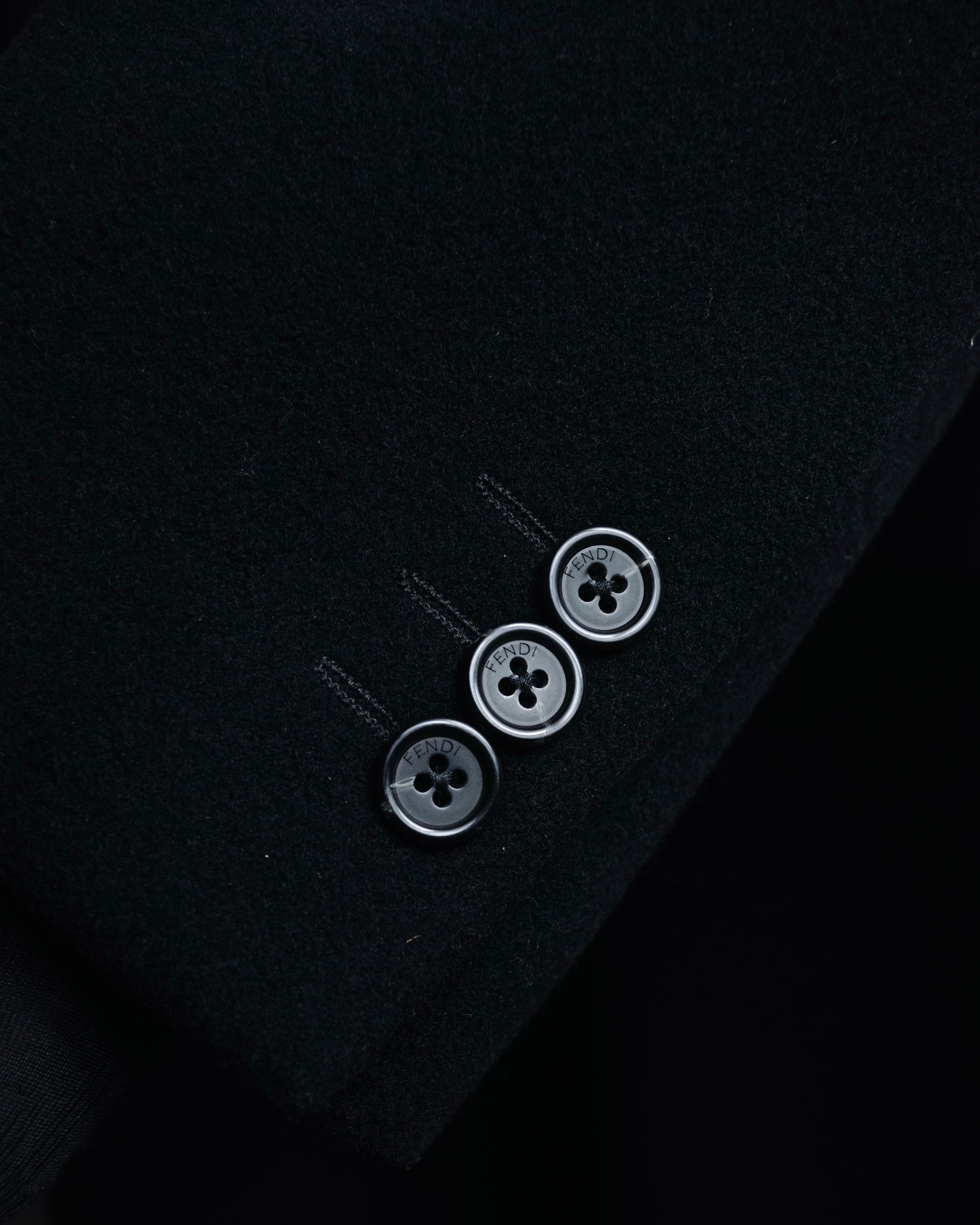 "FENDI" 00’s virgin wool chesterfield coat
