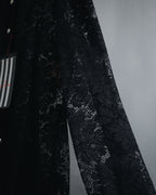 "VALENTINO MISS V" Late 80s botanical lace polo shirt