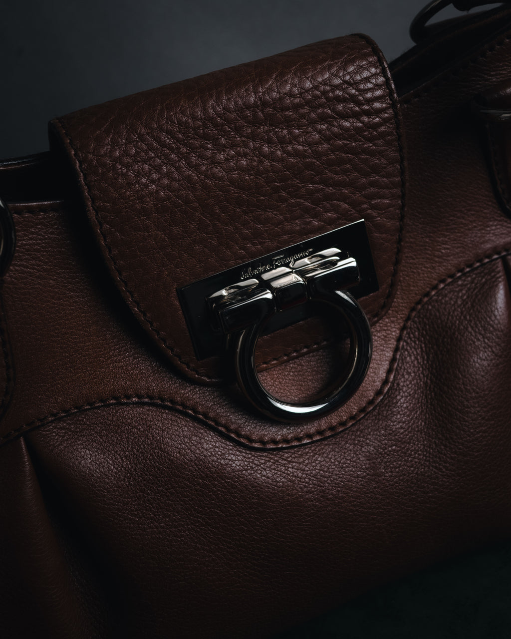 "Salvatore Ferragamo" 00’s Soft gathered gancini top-handle bag