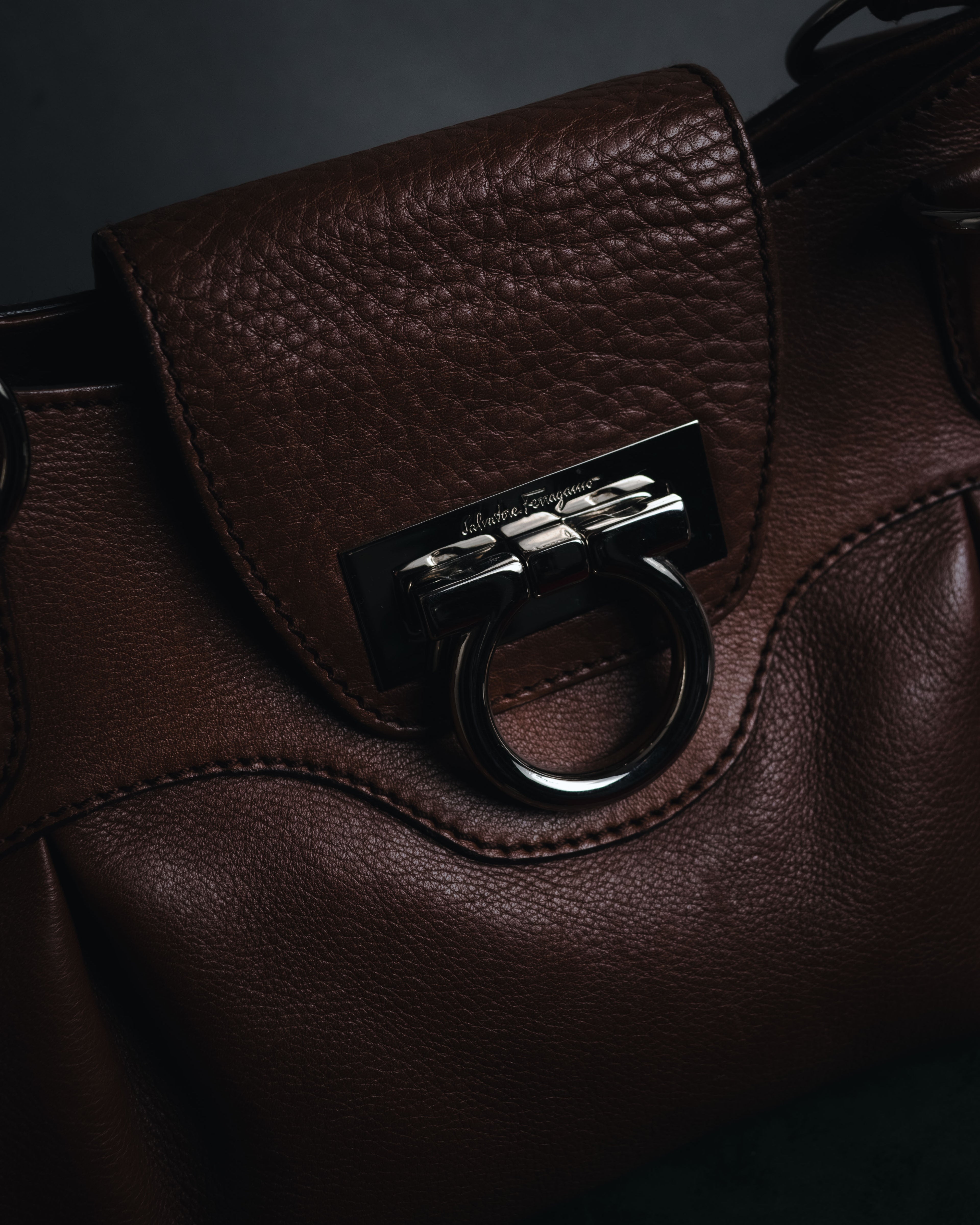 "Salvatore Ferragamo" 00’s Soft gathered gancini top-handle bag