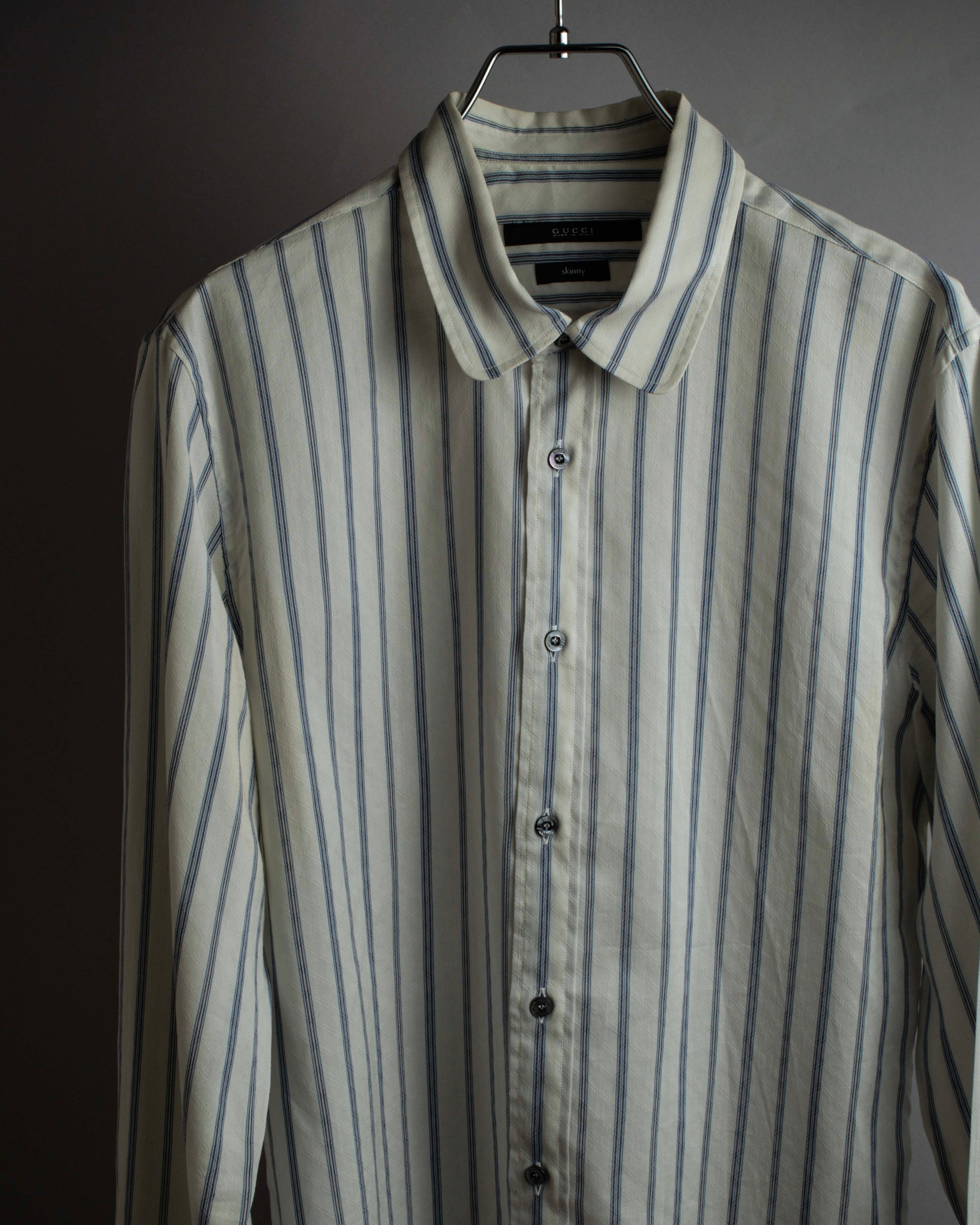 "GUCCI" Diamond jacquard striped shirt